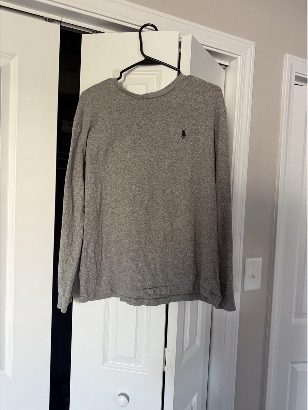 Polo Ralph Lauren Men's Gray Navy Long Sleeve T-Shirt Size M